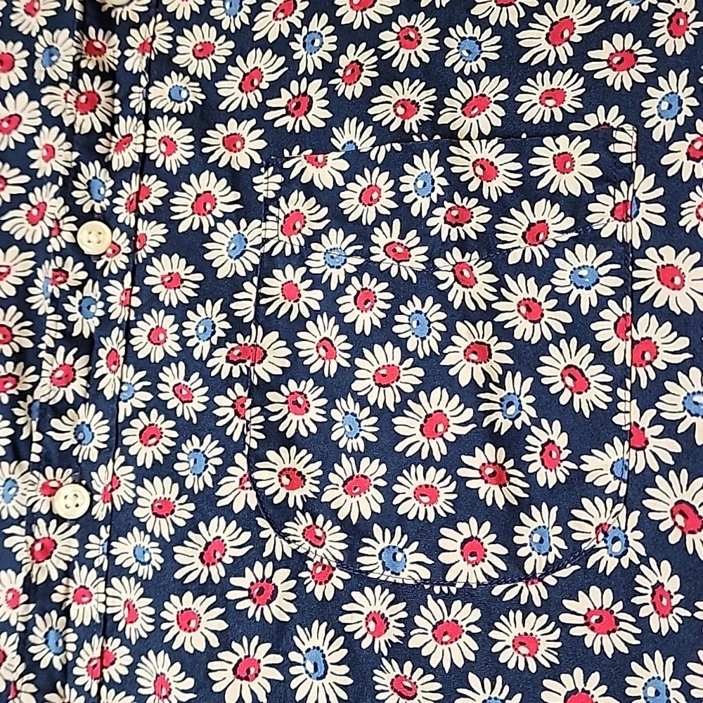 J. Crew 100s 2 Ply Yarns Secret Wash Shirting Slim Size Large Organic Cotton‎